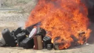 ۲۸۸ پایه ابزارهای موسیقی در لغمان از سوی طالبان به آتش کشیده شد