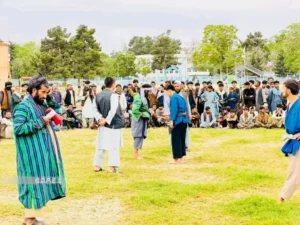 برگزاری مسابقات محلی کورش در جوزجان با اشتراک ۵۰ ورزشکار