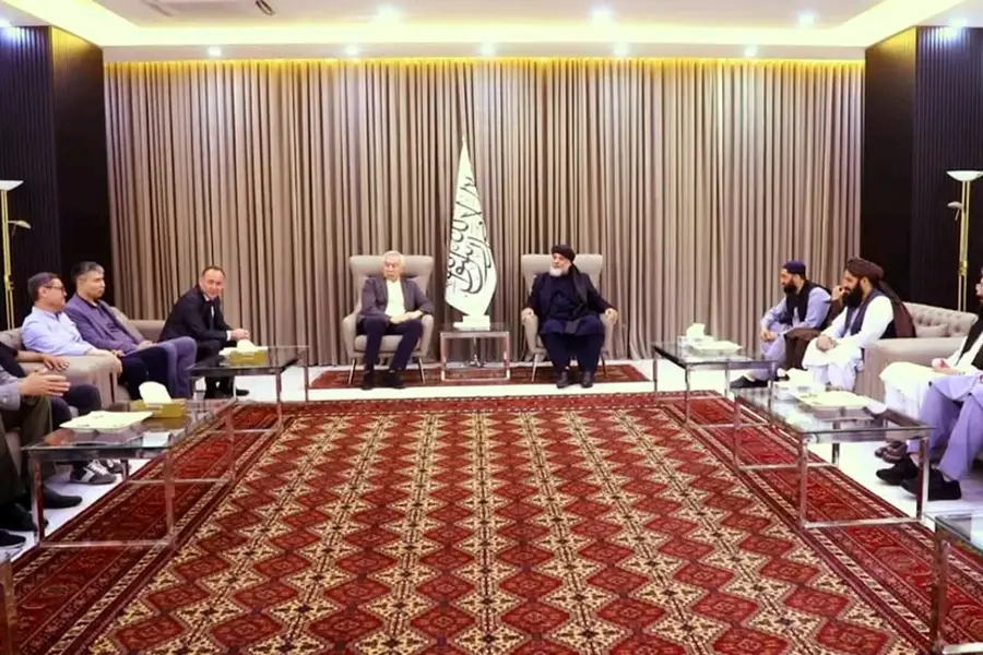 هیات عالی رتبه اقتصادی قزاقستان به رهبری سرک ژومانگارین، معاون نخستوزیر، برای اشتراک در مجمع تجاری و اقتصادی در کابل.
