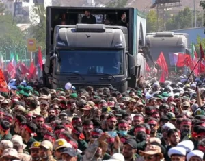 پیکر علی خامنهای در مشهد به خاک سپرده شد