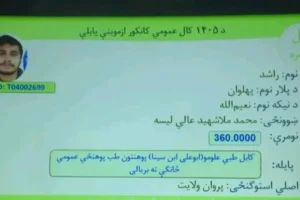 اعلام نتایج کانکور سال ۱۴۰۵؛ راشد از پروان اولنمره عمومی شد
